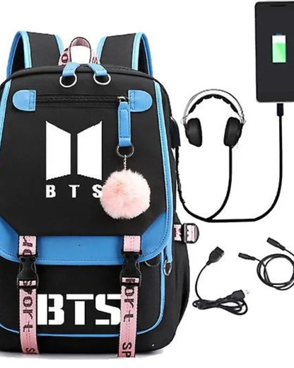 Mochila Bts Color Celeste