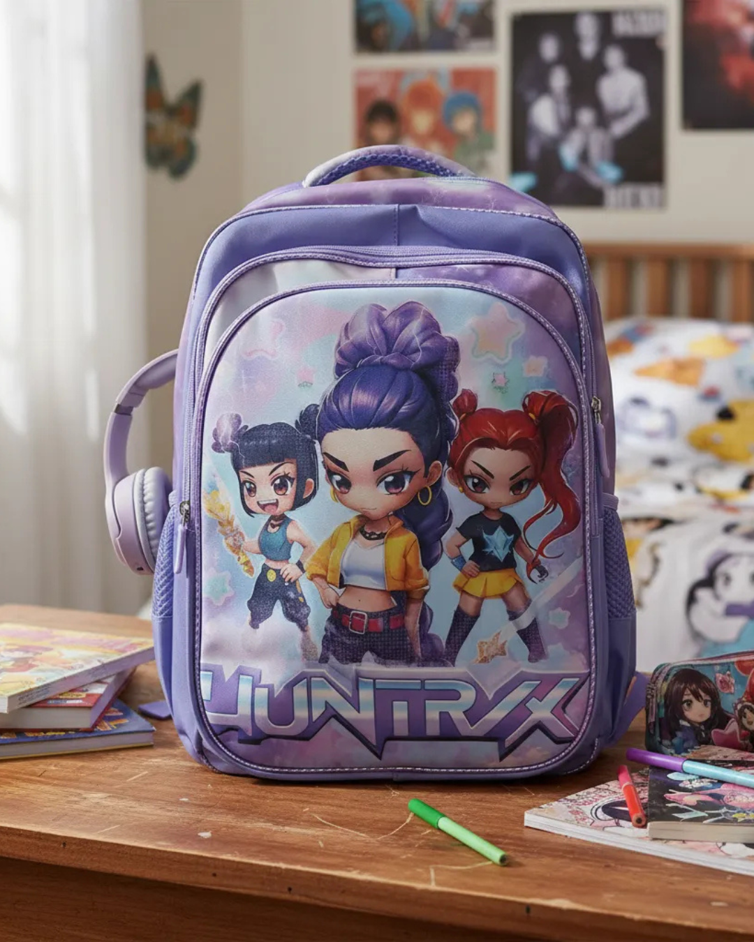 MOCHILA GUERRERA KPOP (5-PIEZAS)