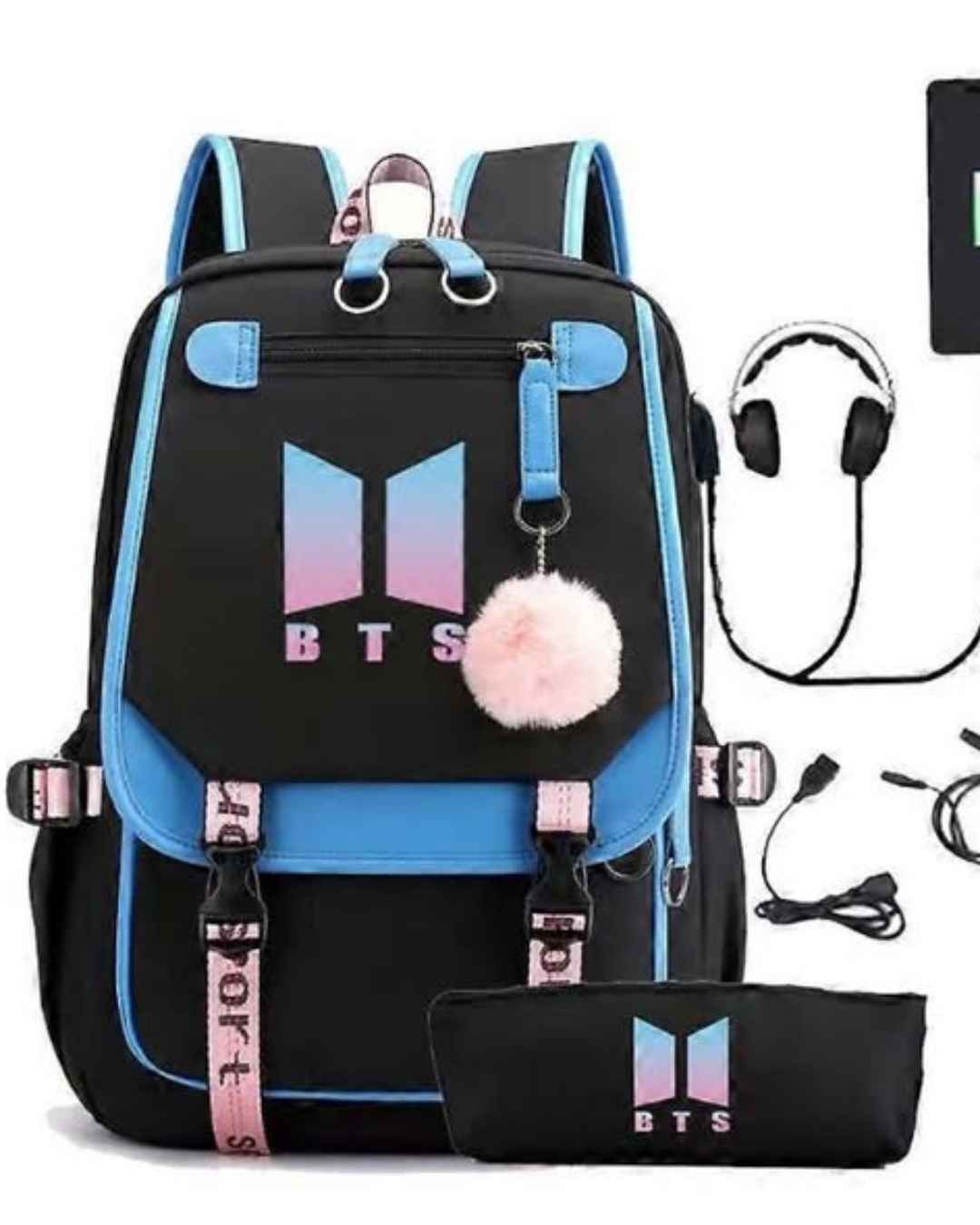 Mochila Bts Color Celeste