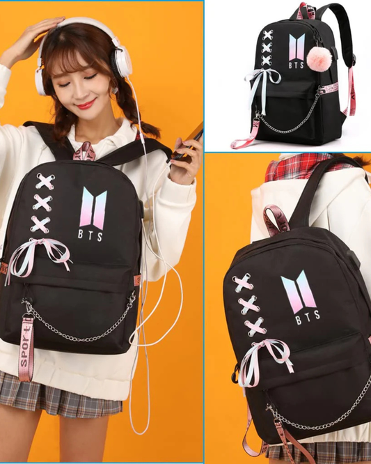 Mochila Bts Color Negro